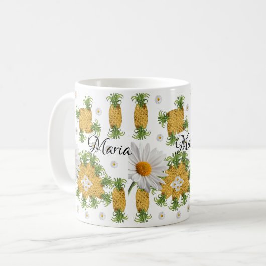 Ananas blanc marmite Mug (Devant gauche)