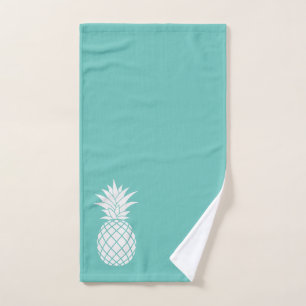 Ananas blanc sur Turquoise
