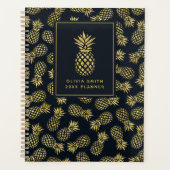 Ananas bleu marine et or | Personnalisé (Devant)