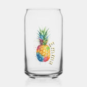 Ananas Blikvorm Glas (Achterkant)