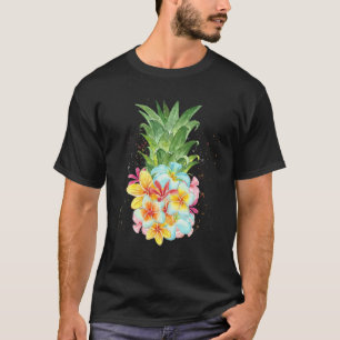 Ananas bloemen Aloha Hawaiian T-shirt T-shirt anan