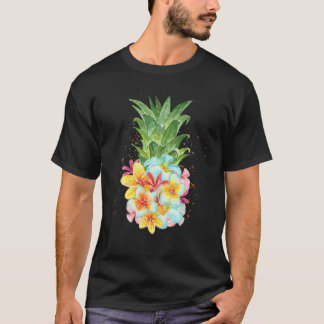 Ananas bloemen Aloha Hawaiian T-shirt T-shirt anan