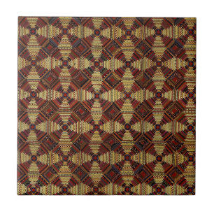 Ananas Blokhut Patchwork Ontwerp Tegeltje