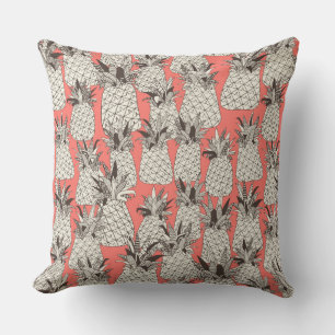 ananas blush koraal kussen