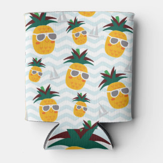 Ananas, boot: schattig oceaanpatroon. blikjeskoeler