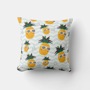 Ananas, boot: schattig oceaanpatroon. kussen