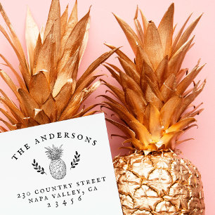  ananas Botanical Return-adres Rubberstempel