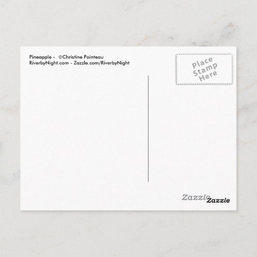 ananas briefkaart (Achterkant)