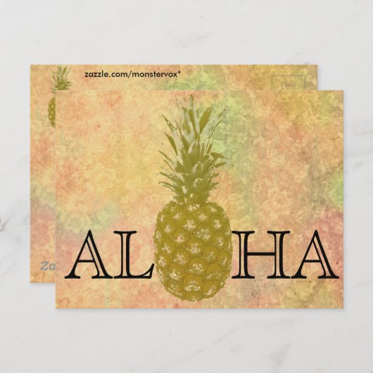 ananas-Briefkaart Briefkaart (Voorkant / Achterkant)