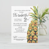 Ananas Bruidsfeest Uitnodiging (Staand voorkant)