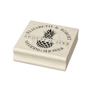 Ananas bruiloft douche 	rubberstempel