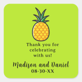 Ananas bruiloft Tropische gunst Sticker
