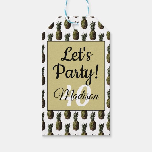 Ananas cadeau Labels Cadeaulabel (Voorkant)