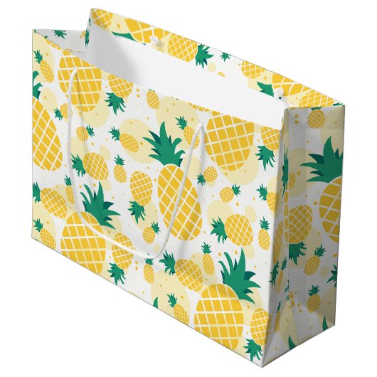 Ananas cadeautas - Groot, Glanzend (Voorkant Gekanteld)