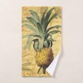Ananas calligraphié élégant rustique français (Serviette à main)