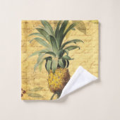 Ananas calligraphié élégant rustique français (Gant de toilette)