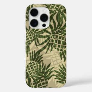 Ananas Camo Hawaiian Olive iPhone 16 Pro Hoesje