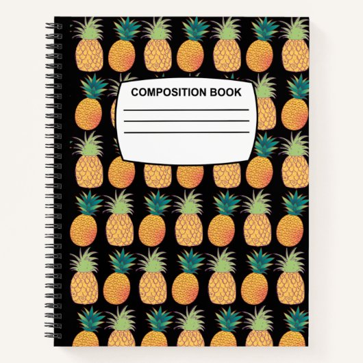 Ananas Carnet de composition spirale (Devant)