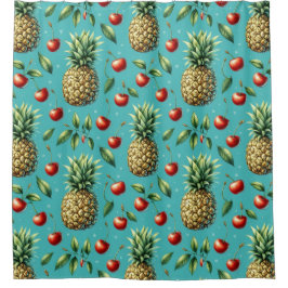 Ananas Cherry Bliss Douchegordijn