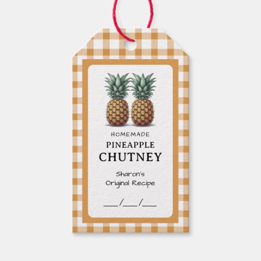 Ananas Chutney Conserve Cadeaulabel (Voorkant)