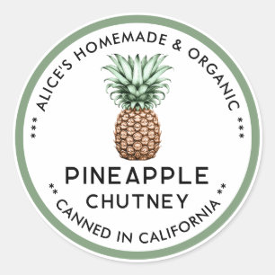 Ananas-chutney inmaaktje label
