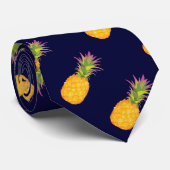 Ananas - cravate bleue tropicale (Roulé)