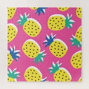 Ananas Crazy Kleuren: Kinderachtige Pop-Art. Legpuzzel