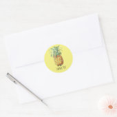 ananas Dank u Klassieke Sticker (Envelop)