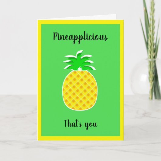 Ananas, dat ben jij, ananas, jouw naam kaart (Voorkant)