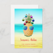 Ananas de Noël Aloha de saison | Carte (Devant / Derrière)