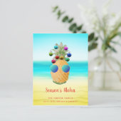 Ananas de Noël Aloha de saison | Carte postale (Debout devant)