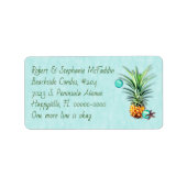 Ananas de Noël Cinq lignes Étiquette de adresse (Devant)