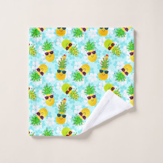 Ananas de Noël Tropical (Gant de toilette)
