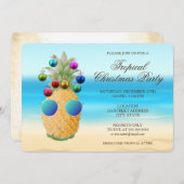 Ananas de Noël tropical | Invitation de parti (Devant / Derrière)