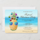 Ananas de Noël tropical | Invitation de parti (Devant)