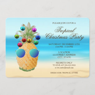 Ananas de Noël tropical  Invitation de parti