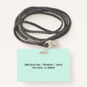 Ananas de plage personnalisées badges de partie de (Derrière avec lanière)