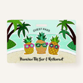 Ananas de plage personnalisées badges de partie de (Devant)