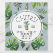 Ananas Delight Tropisch Loof Wijn Etiket (Enkel label)