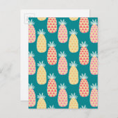 Ananas Doodle Patroon 2 Briefkaart (Voorkant / Achterkant)