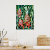 Ananas door Marianne North - Exotisch landschap Poster (Keuken)