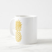 Ananas d'or - tasse blanche classique (Devant gauche)