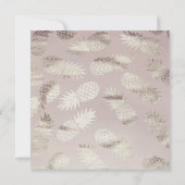 *~* Ananas Dusty Roos Gold Elegant Trendy Invit Kaart (Achterkant)