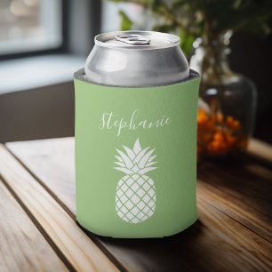 Ananas en Capricieuze groene met de hand Blikjeskoeler