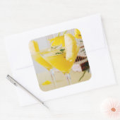 ananas en gember Fresca cocktail Vierkante Sticker (Envelop)