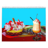 Ananas en ijs met een fruitsmoothie kalender (Hoes)