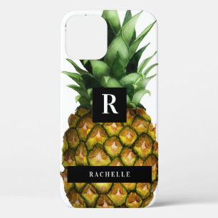 Ananas en Jouw naam en monogram iPhone 12 Pro Hoesje