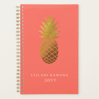 Ananas en or élégant | Corail