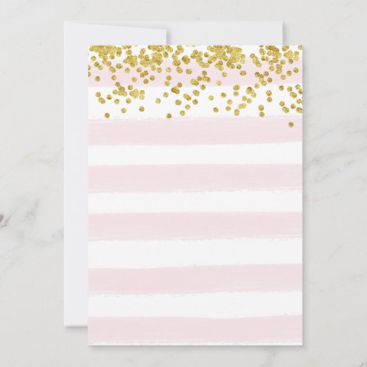 Ananas en or Luau 5e anniversaire Invitation (Dos)