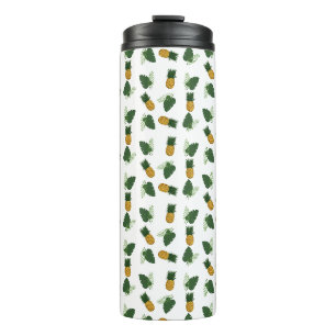 Ananas- en palmbladeren thermosbeker